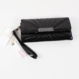Jessica Simpson Black Patent Leather Wallet, Wristlet, NWT